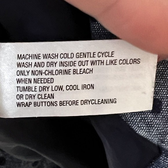 GAP Academy Blazer Jacket Size 0 Blue Polka Dot Chambray Casual Preppy Boho - Picture 7 of 14